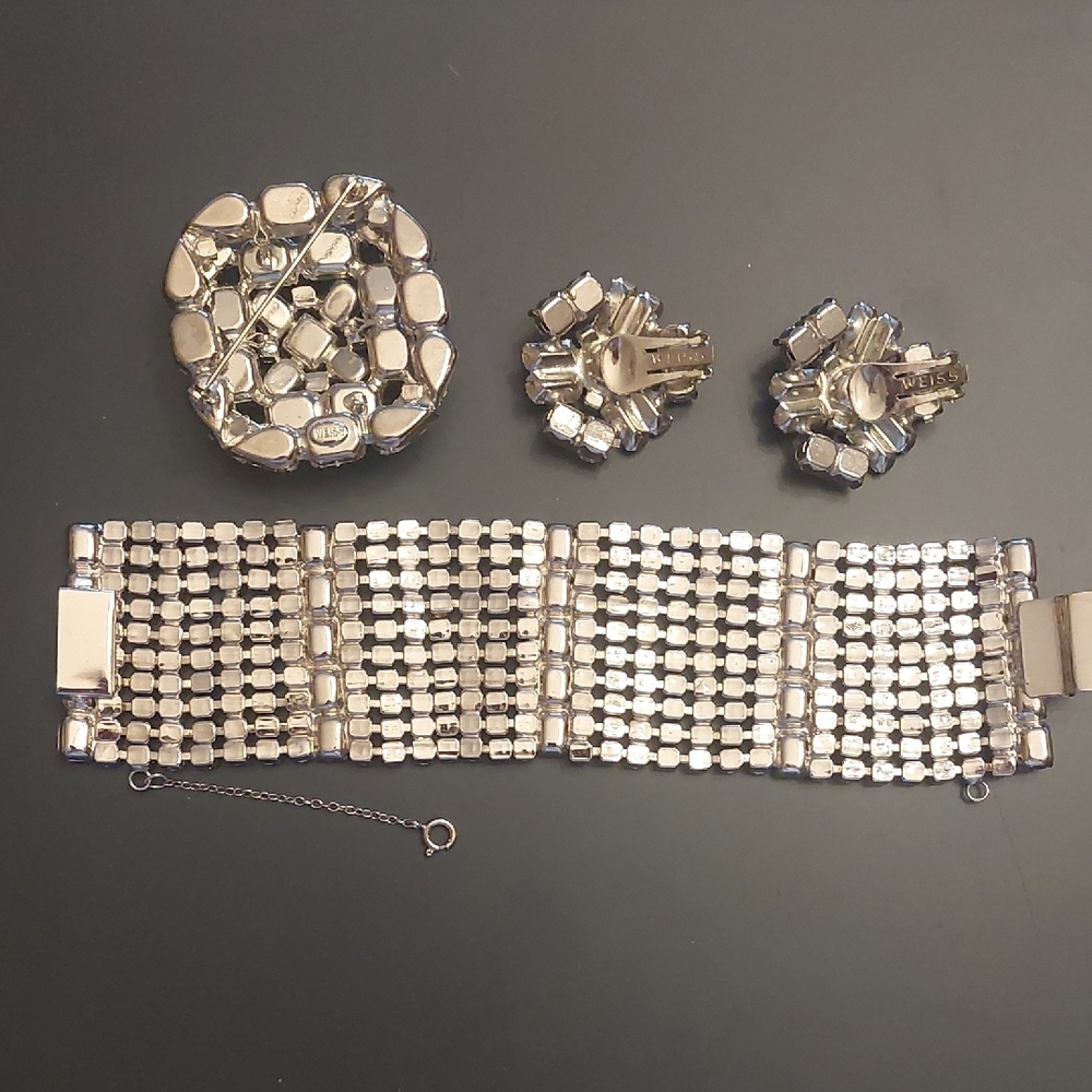 Albert Weiss Silver Bracelet and Earring Set - Picture 3 of 6